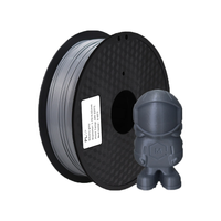 Filamen Printer 3D PLA+ 1.75mm 1kg Abu-abu Perak Filamen PLA Plus untuk Pencetakan 3D FDM OEM ODM Pasokan Pabrik Grosir
