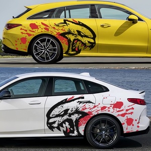 2ชิ้นกันน้ำตัวหนาสีแดงสาดน้ำสติกเกอร์<span class=keywords><strong>ติด</strong></span>ด้าน<span class=keywords><strong>ข้าง</strong></span>สำหรับ<span class=keywords><strong>รถ</strong></span>ยนต์ยี่ห้อ Hellcat <span class=keywords><strong>รถ</strong></span>แข่งก้าวร้าวสติกเกอร์ไวนิลสำหรับ<span class=keywords><strong>รถ</strong></span>ยนต์ Dodge Challenger Charger - Product Image 3