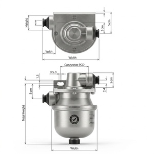 ระบบกรองลมอัด PISCO Private Label Best Lubricator Pneumatic Purifier พร้อมเครื่องทำลมแห้ง VFR20-12-12  พร้อมตัวกรองสุญญากาศ ผลิตในญี่ปุ่น - Product Image 1