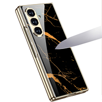Étui magnétique original GKK pour Z Fold 7 6, coque de téléphone portable antichoc élégante en PC électroplaqué couleur unie