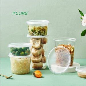 Mangkuk Plastik Bulat Sekali Pakai untuk Salad, Buah, Sup, Ukuran 8, 12, 24, 32, 16 Oz, Aman untuk Microwave, dengan Tutup, Cetak Sesuai Pesanan dari Pabrik Fuling - Product Image 5