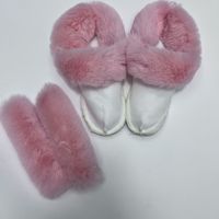 Vente en gros de semelles intérieures en fourrure pelucheuse chaudes couvre-chaussures doublure en peluche longue détachable lavable pantoufles sabots en peluche pour enfant femme homme