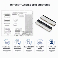 Konektor FPC Kontak Ganda Berkualitas Tinggi Grosir 0.3mm Tipe ZIF SMT 51 Pin Kontak Atas Bawah untuk Pasokan OEM ODM
