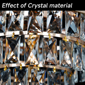 Bán buôn hiện đại màu đen vàng sang trọng pha lê AC điện đèn chùm khách sạn tiệc cưới cao LED trần ánh sáng mặt dây chuyền - Product Image 6