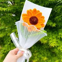 Bouquets de tournesol simples Cadeau de la Saint-Valentin Anniversaire Simulation créative de la journée des enseignants Fleur unique créative