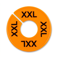 Séparateur de vêtements rond en plastique pour penderie, organisateur de placard, présentoir de magasin, avec étiquette double face