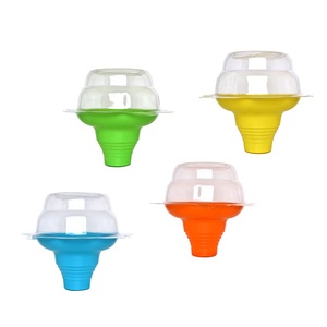 Taza de hielo desechable para afeitado con tapa, cuenco de plástico con flores, naranja, 4oz/8oz/12oz, gran oferta, <span class=keywords><strong>2023</strong></span> - Product Image 1