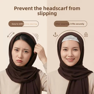 High Quality Beige Color Muslim <b>Hijab</b> Fixer Crown <b>Undercap</b> Fashion Nonslip Grip Rubber Eco-Friendly Hair Gripper Headwear - Product Image 5