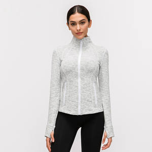 Custom <b>Long</b> Sleeve Jacket Adults Casual Sports <b>Coat</b> Breathable <b>Lightweight</b> Running Fitness Yoga Top - Product Image 1