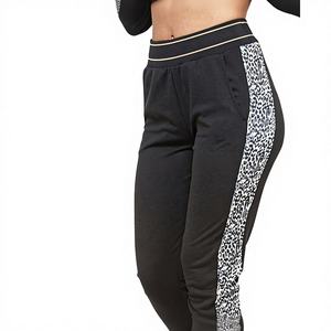 Pantalones Deportivos de Cintura Alta para Mujer, Ecológicos, de Crepé, Corte Regular, Largos, Casuales, para Otoño e Invierno - Product Image 1