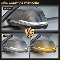 Lampu Sein Cermin LED Flash untuk BMW X1 F30 F20 F21 F22 F34 F32 I3 Lampu Indikator Berkedip Sekuensial Putih Amber Lampu Dinamis