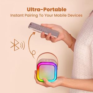 Colorful G-Shaped Night Light Wireless Speaker for 5.3 RGB <b>LED</b> Lighting Wireless Charging Durable Bamboo Cabinet Stereo - Product Image 3