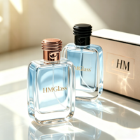 Flacon de parfum HANMING de haute qualité HH-060 50ml 100ml avec bouchon en plastique spiralé personnalisé, boîte cadeau de forme spéciale imprimée à l'écran