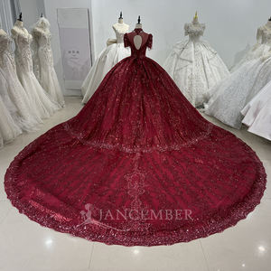 Pour Jancember XS159 Gossamer rouge femmes robe de bal cristal paillettes gland perlé Appliques broderie pour les fêtes - Product Image 4