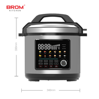 Autocuiseur Électrique Domestique OEM ODM avec Bouton Tactile, 12-en-1, en Acier Inoxydable, Logo Personnalisé, Isolation Temporisée, Affichage LED