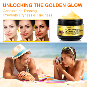 Crema aceleradora de <span class=keywords><strong>bronceado</strong></span> dorado orgánico Natural de 50g al por mayor, bronceador instantáneo, crema de solárium autobronceadora <span class=keywords><strong>Facial</strong></span> sin sol corporal - Product Image 2