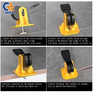 Système <span class=keywords><strong>de</strong></span> nivellement <span class=keywords><strong>de</strong></span> carreaux Sinray <span class=keywords><strong>de</strong></span> type presse 1mm/1.5mm PP+Métal, outils <span class=keywords><strong>de</strong></span> pose <span class=keywords><strong>de</strong></span> carreaux, joint <span class=keywords><strong>de</strong></span> carrelage, 50 pièces réutilisables, moderne, réglable, auto-adhésif 1 - Product Image 3