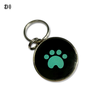 Personnalisé RFID Époxy NTAG215 NTAG216 NFC Anneau Métallique 13.56MHz QR Code Pet Tag pour le Suivi