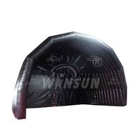 Tente de scène personnalisée WINSUN, tente de scène pour événements en plein air, tente de scène gonflable noire en forme de dôme