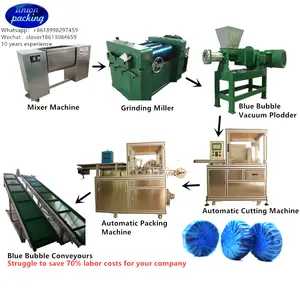 Camphor cake cistern flushing of plastics solid blue block detergent long-term cleaning production line