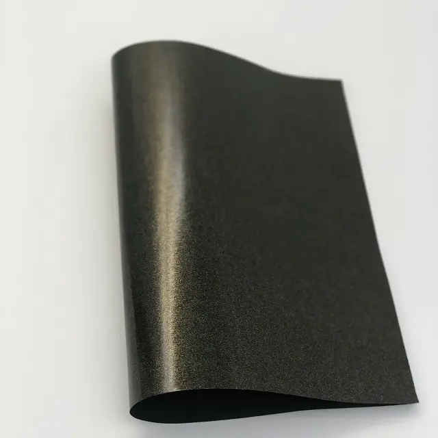 Beautiful Design Embossed Black Colored Pearl Paper In Dongguan