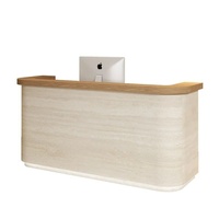 Comptoir de réception moderne et minimaliste en MDF pour magasins de vêtements, salons de beauté, hôtels, maisons d'hôtes - Comptoir de caisse commercial compact