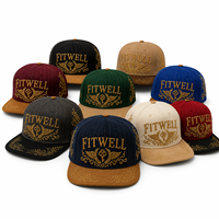 Gorra de Béisbol Plana con Bordado Dorado Personalizado OEM ODM, Gorra de Lujo con Rayas Finas para Streetwear y Marcas de Diseño