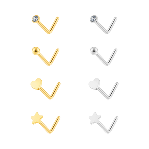 Getta 2025 Fine Body Jewelry Anneau de nez en or ASTM-F136 titane hypoallergénique <span class=keywords><strong>Goujon</strong></span> de nez creux pour mariage fiançailles fête - Product Image 1