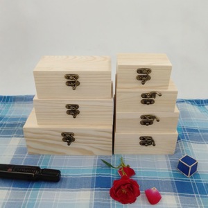 Caja de Madera para Almacenamiento de Aceites Esenciales, Apilable, Rectangular, de Pino, para Regalos, Manualidades, Joyería, 5 cm de Alto, Varios Tamaños, Universal, Individual - Product Image 1