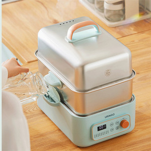 Cuiseur vapeur électrique multifonctionnel à 2 niveaux pour la maison, avec minuterie et contrôle de la température, pour la cuisson et la cuisson à la vapeur - Product Image 3