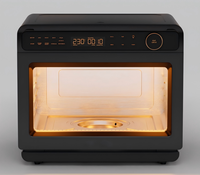 Four à air fryer électrique multifonction 24L avec revêtement antiadhésif en acier inoxydable et usage domestique