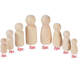 Set di 20 Bambole in Legno di Acacia (35-75mm), Figure in Legno Non Dipinte per Lavoretti Creativi Fai-da-Te per Bambini, Vendita all'Ingrosso - Product Image 5
