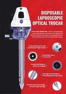 工場はOEMを受け入れますLaparoscopic使い捨てトロカール腹部手術機器Cannula 5mm 10mm 12mm