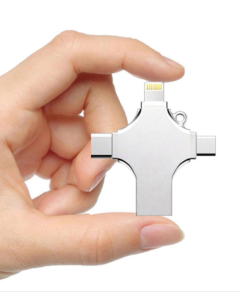 2021 мобильный телефон usb флэш-диск 128 Гб 4 в 1 металлический диск usb 16 Гб type-c совместимый 3,0 Портативный мини usb-диск 32 Гб