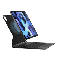 Étui pour clavier magique de 11 pouces pour iPad Pro 1/2/3 iPad Air 4e/5e génération, clavier sans fil RGB avec pavé tactile magnétique, souris en cuir USB à ciseaux