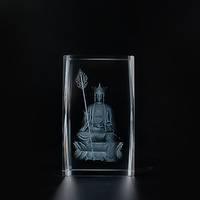Honor Of Crysal Cube de cristal découpé au laser 3d personnalisé Cube de cristal gravé au laser 3d avec lumière LED