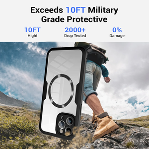 Nuova <span class=keywords><strong>Cover</strong></span> <span class=keywords><strong>Trasparente</strong></span> a Doppia Faccia con Protezione Completa a 360° <span class=keywords><strong>per</strong></span> <span class=keywords><strong>iPhone</strong></span> <span class=keywords><strong>11</strong></span> 12 13 14 15 16 17 Pro Max, Compatibile con Ricarica Wireless e Magnetica - Product Image 5