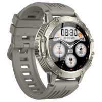 Jam Tangan Pintar OEM Kustom BLE5.2 BT dengan Speaker HiFi, Asisten Suara, Senter, Alarm, Layar TFT, Magnet, Karet, IP68, Aluminium