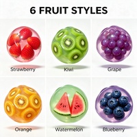 6 Billes anti-stress en cristal en forme de fruits, jouets sensoriels pour soulager le stress