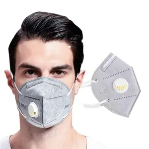 Factory Direct Sales KN95 Disposable Facemask With Exhalation Valve Dust Respirator To GB2626-2019 Standard Flat Shape