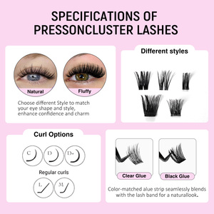 डिय क्लस्टर ने निजी लेबल को झूठा पलकों के थोक क्लस्टर के तारों का विस्तार - Product Image 6