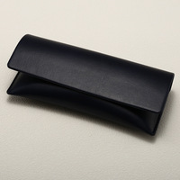 Étui à lunettes en cuir PU de haute qualité, motif marron à bords huilés, housse souple à rabat, pochette pour lunettes de soleil, style classique, étui à lunettes de haute qualité