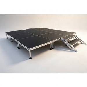1m*1m Square <b>Platform</b> Stage Black Non-slip <b>Platform</b> Quick Install Stage - Product Image 1