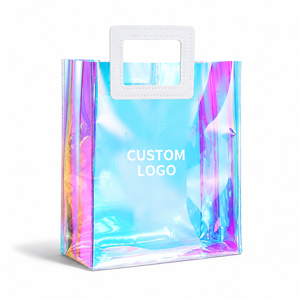 Eco-Friendly Reusable Pvc Carry Plastic Beach Bag Iridescent Design Waterproof Laser Pvc Bag - Product Image 2