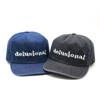 Groothandel Custom 5 Panel Denim Doek Snapback Borduurwerk Vader Hoeden Caps Voor Mannen