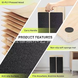 Estirador de Pantorrillas Ajustable de Madera 30x40x3.6cm, Plegable, Pedal de Ejercicio, Equipo de Gimnasio - Product Image 3