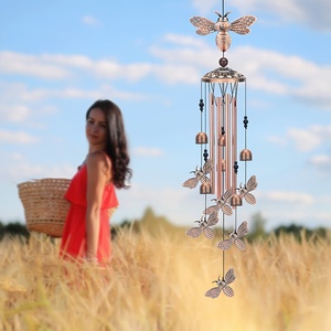 Colibrì fatto a mano grande carillon di vento commemorativo per interni esterni da giardino ornamenti per feste estive decorazione della parete anteriore cortile - Product Image 4