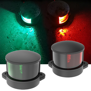 Feux de navigation LED pour bateaux, rouge et vert, 12-24VDC, boîtier en plastique pour bateaux - Product Image 1
