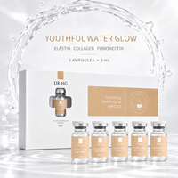 Ampoule hydratante DRHG Water Glow avec hyaluronate de sodium pour une peau lisse, ferme et repulpée, 5 ml, 5 flacons