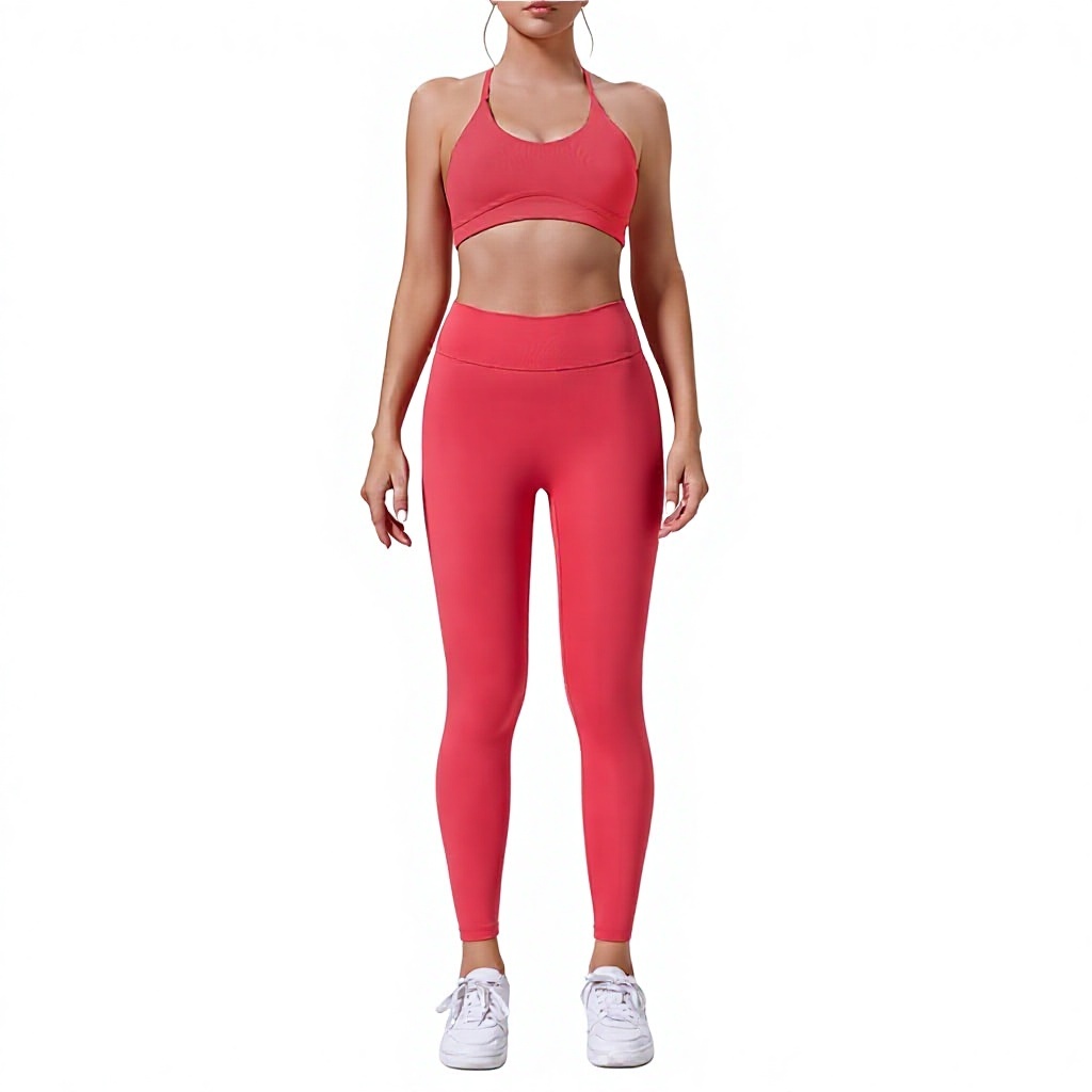 Eco-friendly Biodegradable Nylon Spandex Pull-On Outdoor Sports Suit Women High-Waisted Tummy Control Slimming Fitness Yoga
